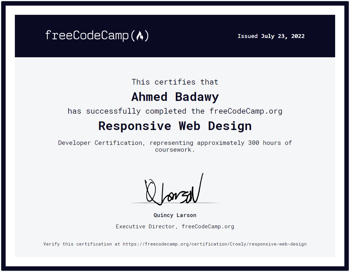 Responsive web design cert