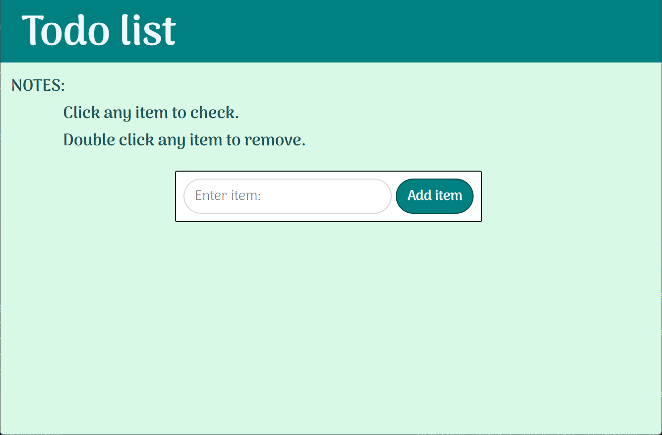 Todo list